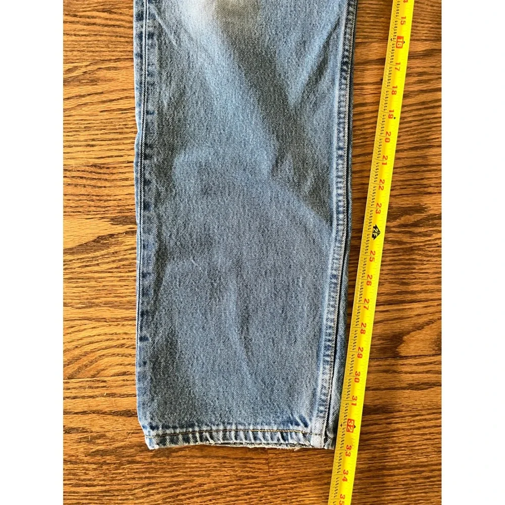VTG Levis 501 Light Wash Straight Leg Button Fly Jeans USA 38x34 (Actual:36x33)